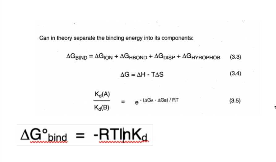 a summation of independent binding interactions